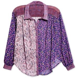 Free People Multicolor Patterned Button Down Shirt